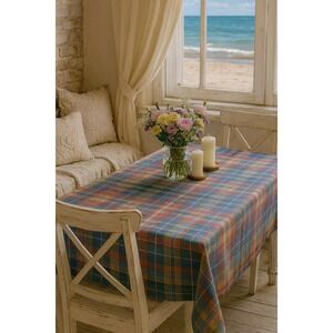 Vintage‎ Floral Plaid Bedspread Blanket Tapestry Cottagecore Decor #608